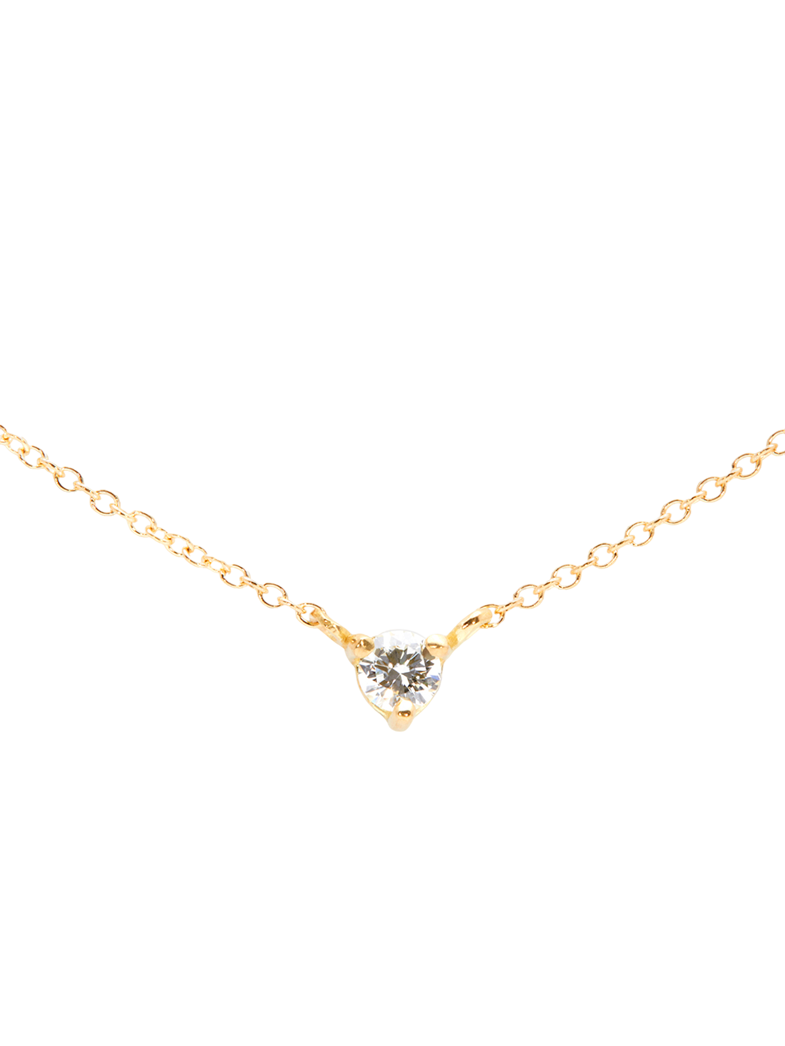 Birthstone white diamond necklace